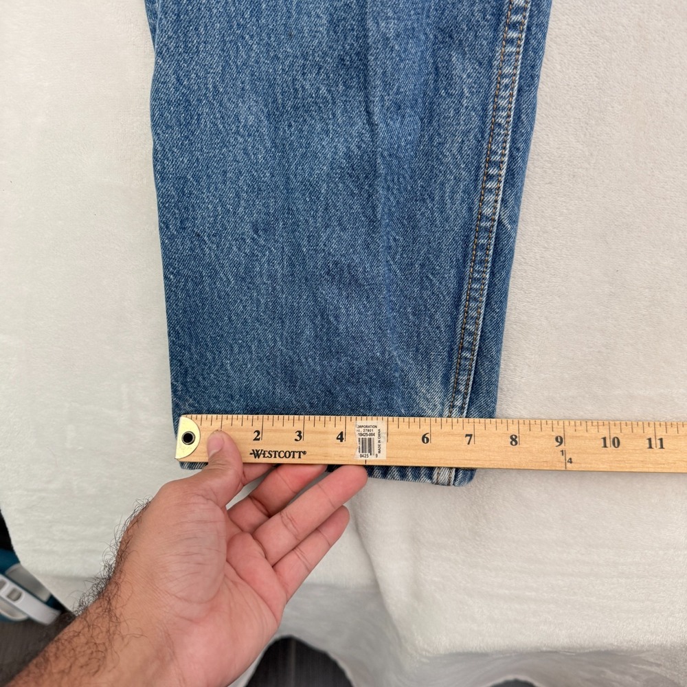 Levis 501 Jeans Mens 35x36 (32x31) Blue Straight Leg Button Fly - Picture 6 of 10